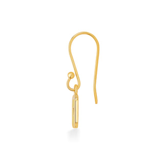 Nipura 925 Sterling Silver Yellow Squares Drop Earrings- Golden