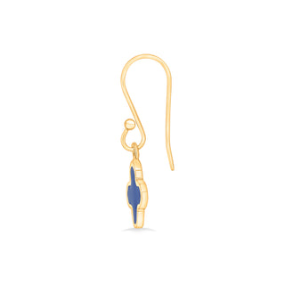 Nipura 925 Sterling Silver Blue Clover Drop Earrings- Golden
