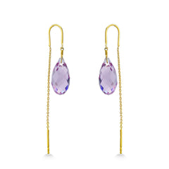 Gold-Plated 925 Sterling Silver Austrian Crystal Sui Dhaga Earrings
