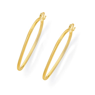 Nipura 925 Sterling Silver Golden Radial Elegance Hoop Earrings