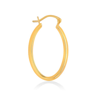 Nipura 925 Sterling Silver Golden Oval Hoop Earrings- Small