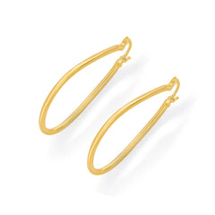 Golden Radial Arc 925 Sterling Silver Hoop Earrings