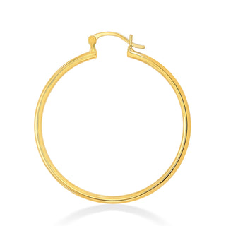 Nipura 925 Sterling Silver Golden Luminous Hoop Earrings- Medium