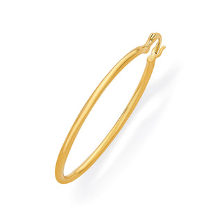 Nipura 925 Sterling Silver Golden Luminous Hoop Earrings- Medium