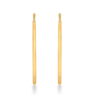 Nipura 925 Sterling Silver Golden Luminous Hoop Earrings- Medium