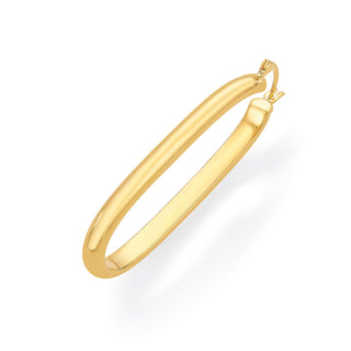 Nipura 925 Sterling Silver Golden Oval Hoop Earrings- Medium