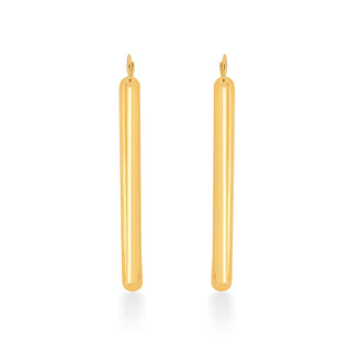 Nipura 925 Sterling Silver Golden Oval Hoop Earrings- Medium