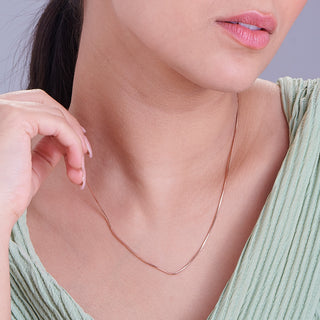 Nipura 925 Sterling Silver Snake Chain - Rosegold