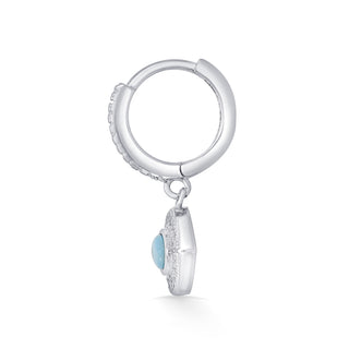 Nipura Sterling Silver Dainty Evil Eye Hoop Earrings