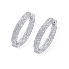 Nipura Sterling Silver Inside Out Nuovo Hoops