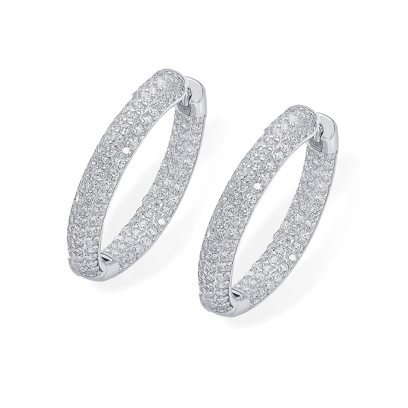 Nipura Sterling Silver Inside Out Nuovo Hoops