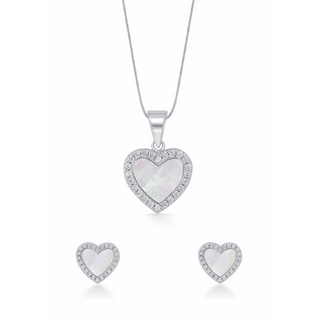 Nipura Sterling Silver Heart of Pearl Pendant-set(without chain)