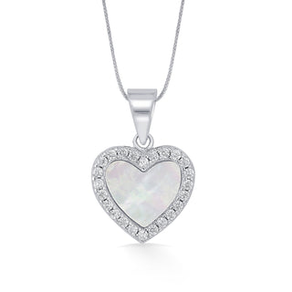 Nipura Sterling Silver Heart of Pearl Pendant-set(without chain)
