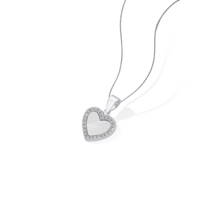 Nipura Sterling Silver Heart of Pearl Pendant-set(without chain)