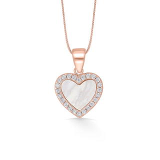 Nipura Rosegold Sterling Silver Heart of Pearl Pendant-set(without chain)