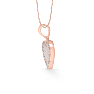 Nipura Rosegold Sterling Silver Heart of Pearl Pendant-set(without chain)