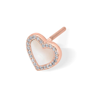 Nipura Rosegold Sterling Silver Heart of Pearl Pendant-set(without chain)