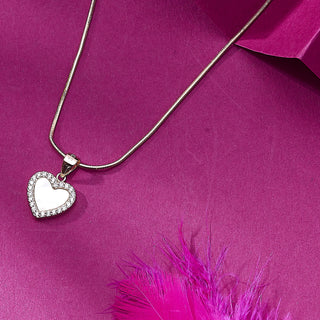 Nipura Rosegold Sterling Silver Heart of Pearl Pendant-set(without chain)