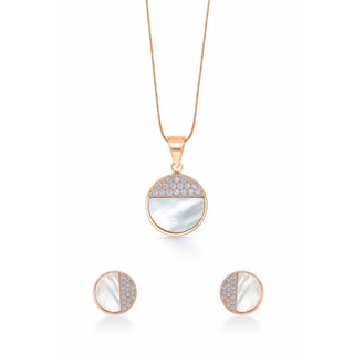 Nipura Rosegold Sterling Silver Over the Moon Pendant-set(without chain)