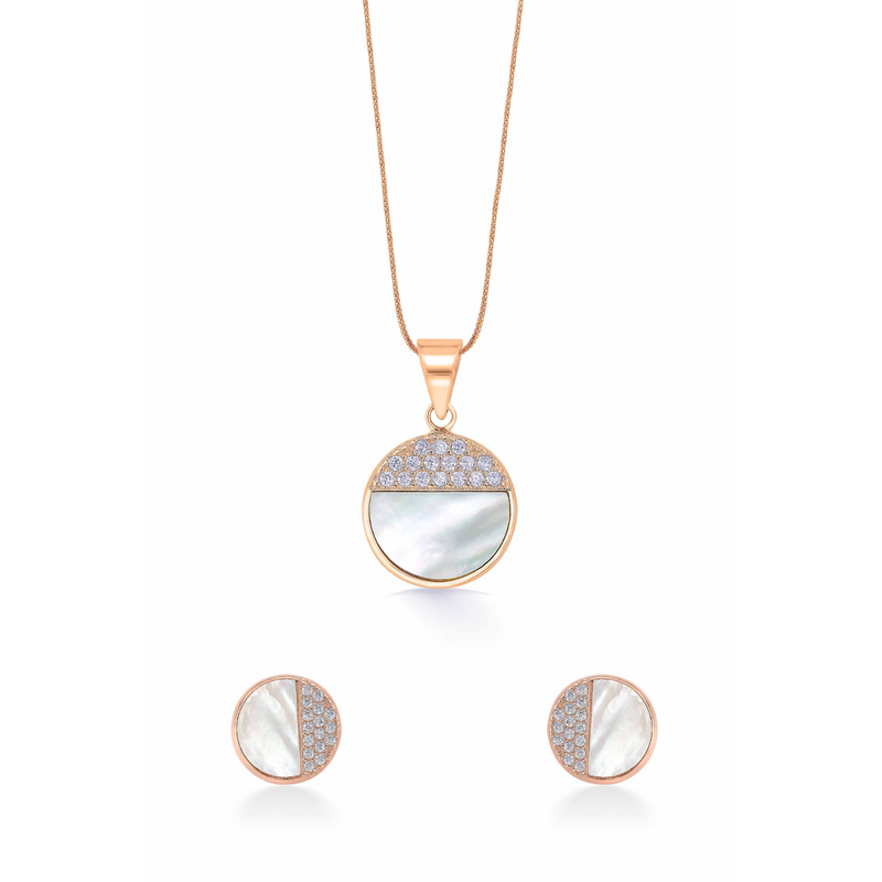 Nipura Rosegold Sterling Silver Over the Moon Pendant-set(without chain)