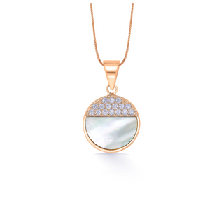 Nipura Rosegold Sterling Silver Over the Moon Pendant-set(without chain)