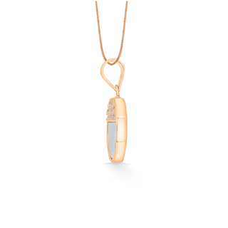 Nipura Rosegold Sterling Silver Over the Moon Pendant-set(without chain)