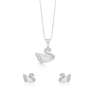 Nipura Sterling Silver Dance of Swan Pendant-set(without chain)