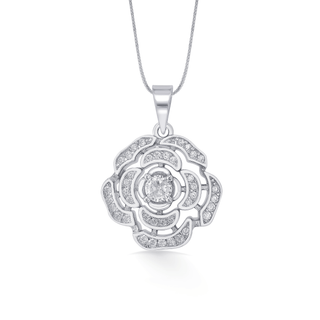 Nipura Sterling Silver Rose Pendant-set(without chain)