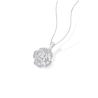 Nipura Sterling Silver Rose Pendant-set(without chain)