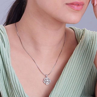Nipura Sterling Silver Rose Pendant-set(without chain)