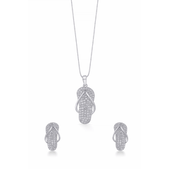 Tropical Vacation 925 Sterling Silver Pendant Set(without chain)