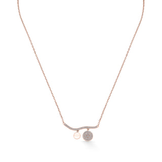 Nipura Rosegold Sterling Silver Sun and Moon Necklace
