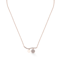 Nipura Rosegold Sterling Silver Sun and Moon Necklace