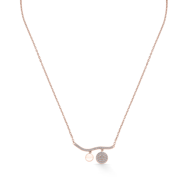 Nipura Rosegold Sterling Silver Sun and Moon Necklace