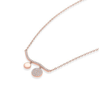 Nipura Rosegold Sterling Silver Sun and Moon Necklace