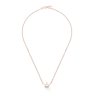 Nipura Rosegold Sterling Silver Crowned Princess Necklace