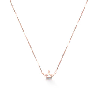 Nipura Rosegold Sterling Silver Crowned Princess Necklace
