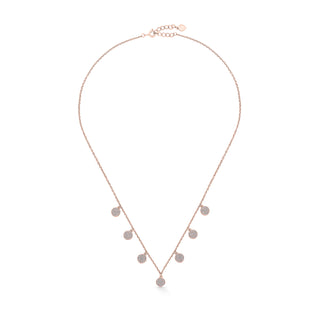 Nipura Rosegold Sterling Silver Seven Charms Necklace