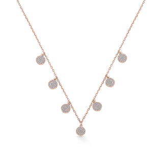 Nipura Rosegold Sterling Silver Seven Charms Necklace