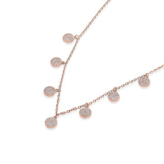 Nipura Rosegold Sterling Silver Seven Charms Necklace