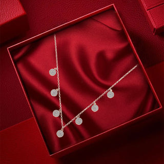 Nipura Rosegold Sterling Silver Seven Charms Necklace