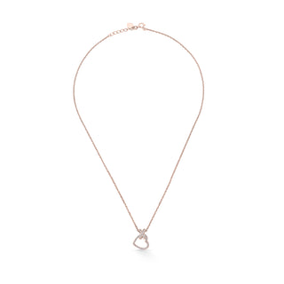 Nipura Rosegold Sterling Silver Cross My Heart Necklace