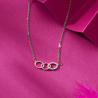 Nipura Rosegold Sterling Silver Bound with Sparkle Necklace