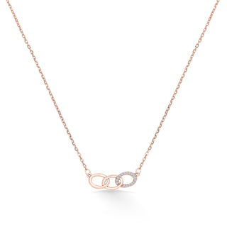 Nipura Rosegold Sterling Silver Bound with Sparkle Necklace
