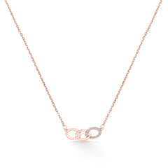 Nipura Rosegold Sterling Silver Bound with Sparkle Necklace