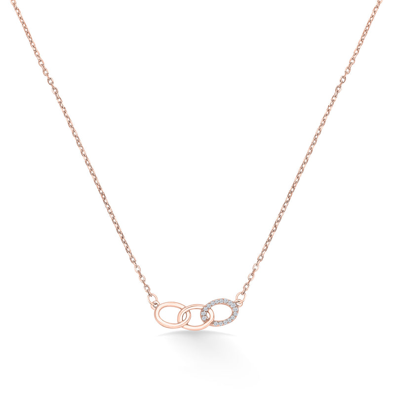 Nipura Rosegold Sterling Silver Bound with Sparkle Necklace