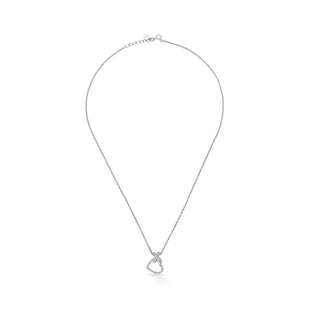 Nipura Sterling Silver Cross My Heart Necklace(with chain)