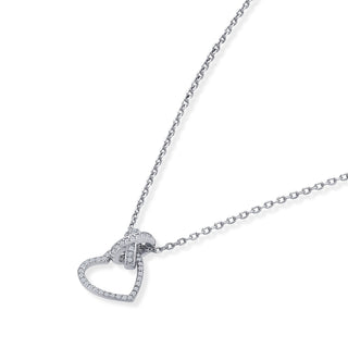 Nipura Sterling Silver Cross My Heart Necklace(with chain)