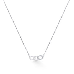 Nipura Sterling Silver Bound with Sparkle Necklace