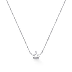 Nipura Sterling Silver Crowned Princess Necklace